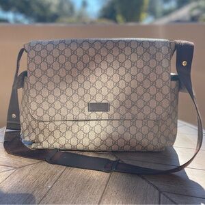 Authentic Gucci Monogram Diaper Bag